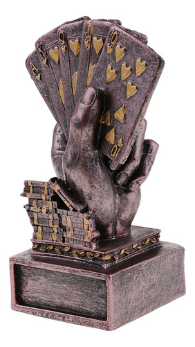 Estatua De Mano Con Poker Regalo De Recuerdo Copa Para