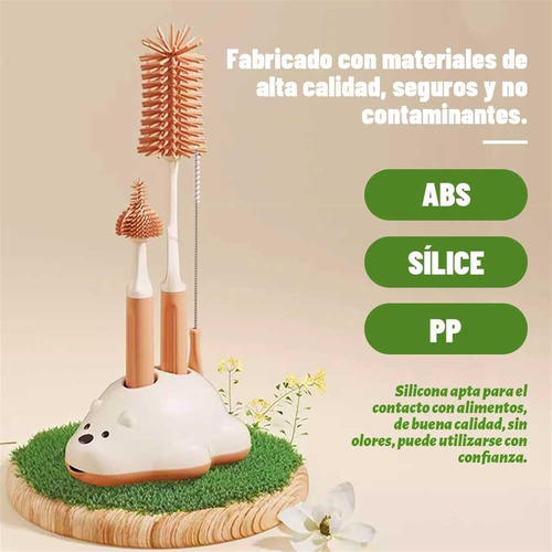 Cepillo Para Botellasjuego Cepillos Limpieza Para Botellas