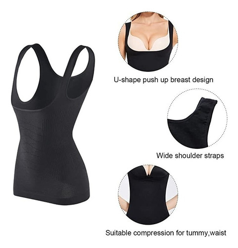 Faja Body Lady Camiseta Control Senos Libres Corset Chaleco