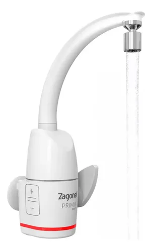 Torneira Eletrônica Prima Touch Zagonel Branca ​Acabamento Polido Cor Branco Frequência 60hz 127v