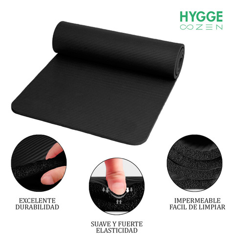 Imagen 2 de 7 de Pack X10 Mat Nbr 10mm Antideslizante Yoga Pilates Fitness