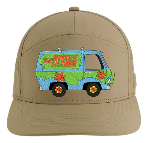 Gorra Maquina Misterio Scooby Doo 5 Paneles Premiun Caqui