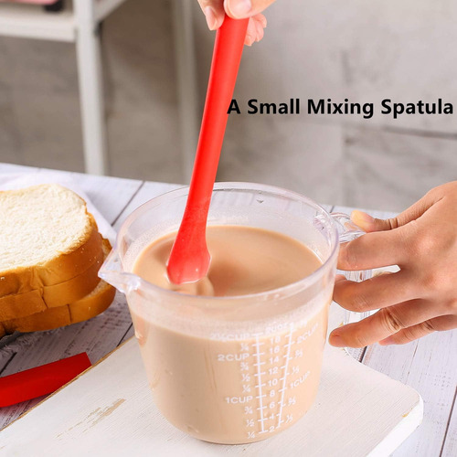 Juego De 6 Mini Espátulas De Silicona Curvadas Y 4 Mini Espá