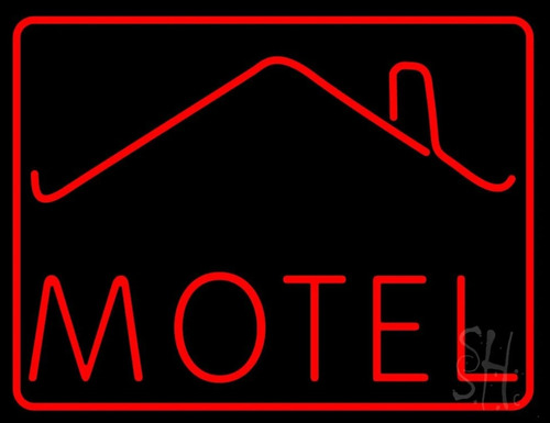 Letrero Led Neon Motel Alojamiento Ancho 70cm Luminoso