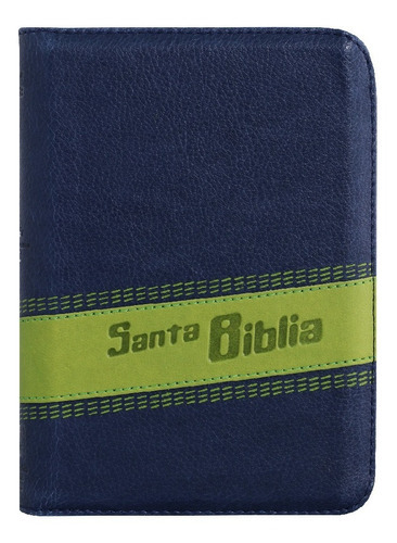 Biblia Rvr1960 Chica Imitación Piel Azul Y Verde Con Cierre, De Reina Valera 1960. Editorial Sociedades Bíblicas Unidas, Tapa Blanda En Español, 2021