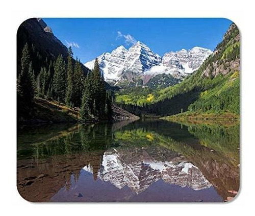 Pad Mouse - Mouse Pad For Home And Office Snow Maroon Bells 