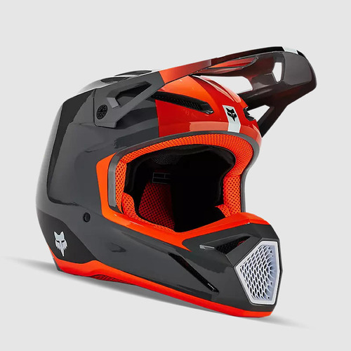 Casco Moto V1 Ballast Gris/naranjo Fox