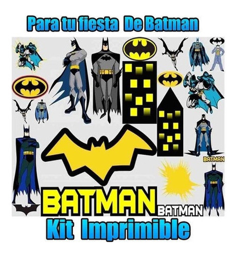 Kit Imprimible   Fiesta De Batman