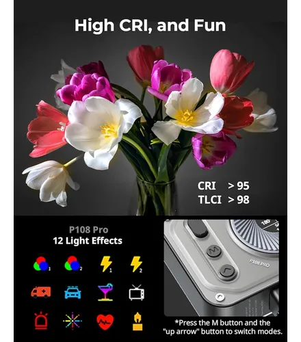 Smallrig Vibe P108 Pro Rgb Video Light, Luz De Cámara Led Po