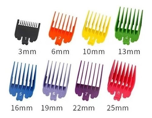 Imagen 2 de 5 de Set 8 Peines Repuestos Para Máquina Corte