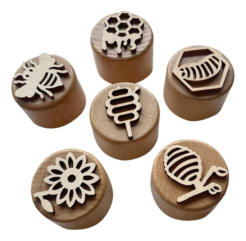 Sellos De Madera Creative Kindergarten Wooden Seal Round For