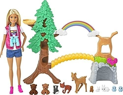Barbie Wilderness Guide Interactive Playset With Blonde 