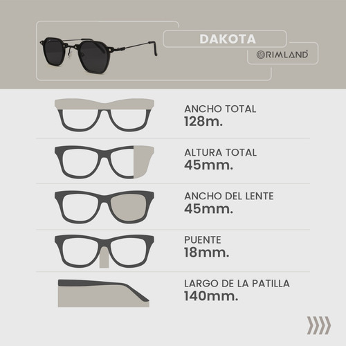 Imagen 4 de 7 de Anteojos Lentes De Sol Rimland Dakota
