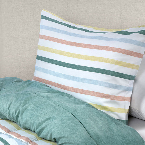 Plumón Reversible Soft Touch Anselmo Verde 1,5 Plazas