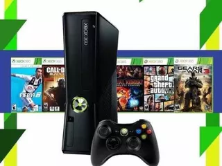 Xbox 360 Slim Con Chip Rgh Más De 100 Juegos Envío Gratis!!!
