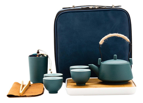 Juego De Té De Viaje De 4 Tazas, Tetera Portátil Para