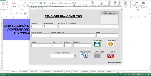 Imagem 4 de 9 de Rh Cadastro E Controle De Funcionário Multi-empresa Excelvb