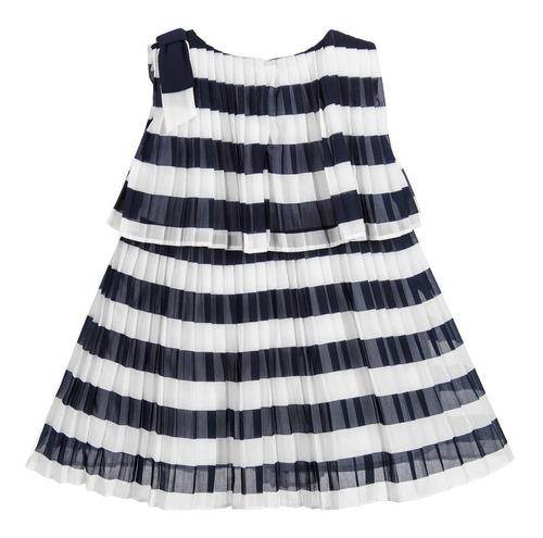 Vestido Mayoral Navy Stripped Para Niña M3944 C4