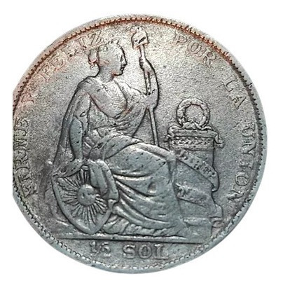 Medio 1/2 Sol Perú 1927 Moneda Plata Colección Antigua