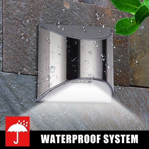 I 4 Piezas Solar Al Aire Libre Lámpara De Pared Impermeable