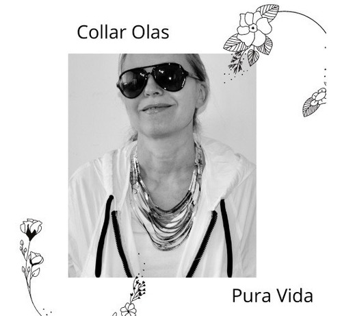 Imagen 5 de 5 de Collar Ondas Corto - Colores Varios