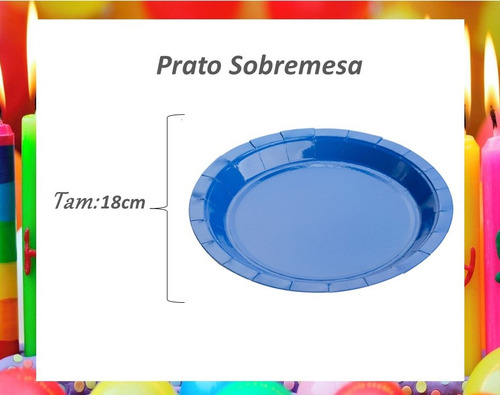 Kit Festa Carros 31 Itens Prato Copo Garfo Vela Papel Cores
