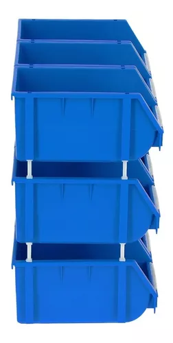 Pack de 9 cajas organizadoras de 15x24x12.4 cm azules Aut