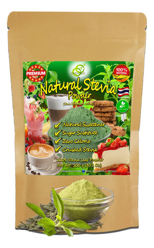 Polvo Verde De Stevia Natural 3.53 Onzas | Oko-oko - Hoja Cr