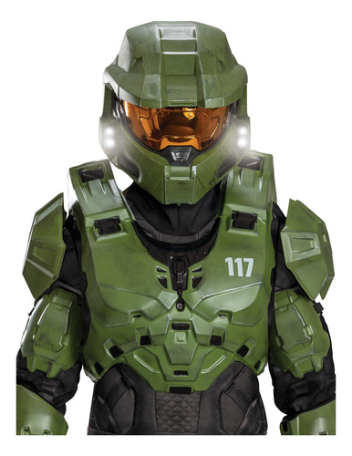Costume Disguise Halo Master Chief Para Crianças Com Armadur