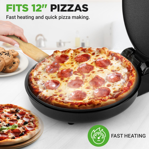 Nutrichef Máquina Eléctrica Para Hacer Pizzas De Encimera 15