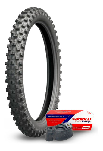 Pneu Michelin 80/100-21 M/c 51r Tracker F Tt + Câmara De Ar