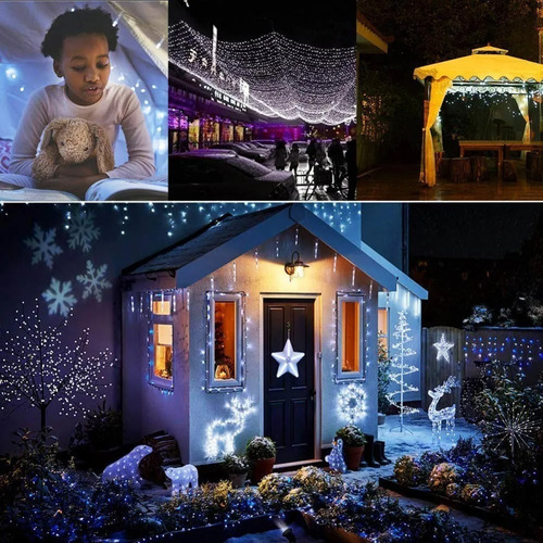 2024 Luces Serie Solar Exterior Fiesta Navidad Tira 10m