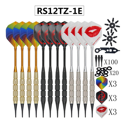 12pcs Conjunto De Dardos De Eje Con La Punta De Dardo Tipo 5