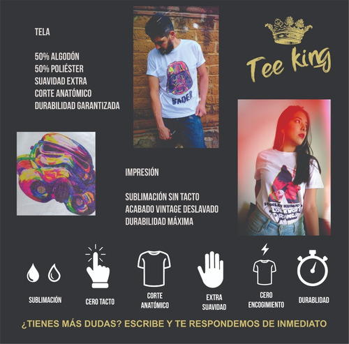 Imagen 3 de 3 de T Shirt Tee King Tiburón Jaws Playera Hombre