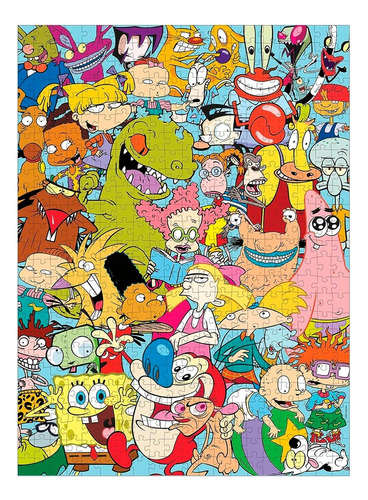 Rompecabezas Nickelodeon 500 Pzs Rugrats Bob Esponja Arnold