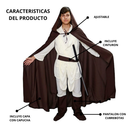 Imagen 3 de 8 de Disfraz Star Wars Jedi Deluxe Adulto