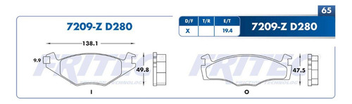 Balata Delantera Vw Golf A2 1987-92