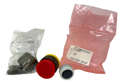 Itt Cannon Ms3106f28-21s Connector W/contact & Ms3106e28 Ccg