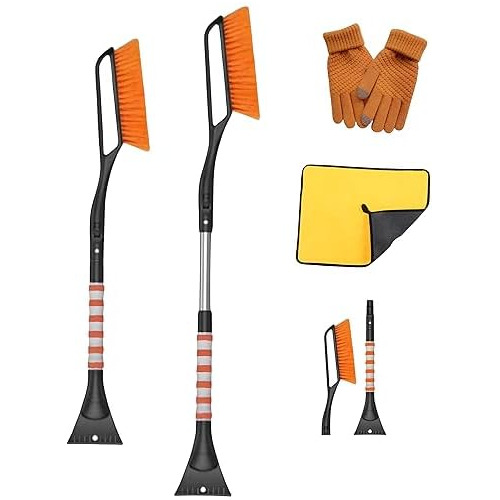 37  Snow Brush And Snow Scraper For Car, Detachable Sno...