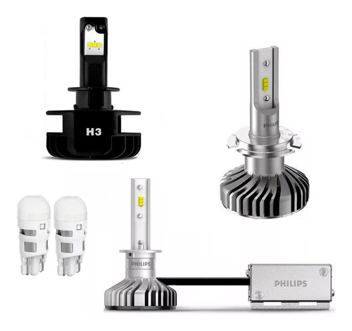 Kit Led Philips H7 + H1 + T10 + Cinoy H3 