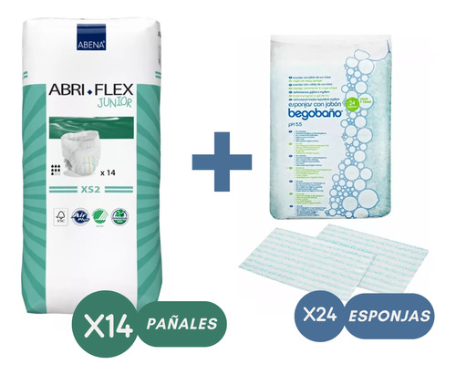 Pack Pañal Calzón Pull Up Abriflex Xs+ 24 Esponjas Jabonosas