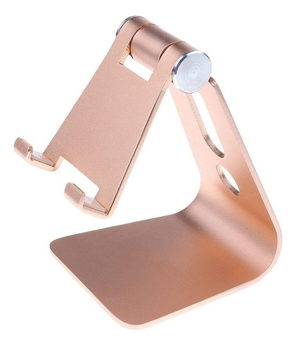 Soporte Aluminio Ajustable Para Celular Tablet iPad iPhone Color Oro