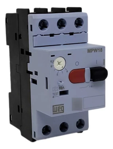 Kit 5 Disjuntor Motor Mpw18 4-6,3a Weg + Contato Auxiliar