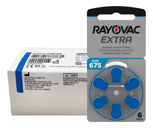 60 Pilas Para Audífono #675 Rayovac Original Americana 1.45v