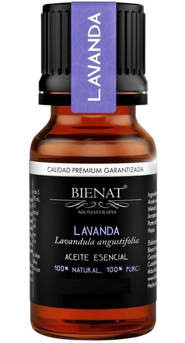 Aceite Esencial De Lavanda 10 Ml 100% Natural Bienat