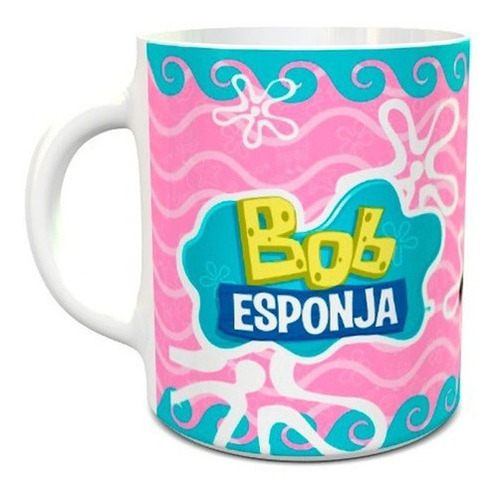 Imagen 2 de 10 de Tazas Personalizadas Sublimada Diseño De Bob Esponja C/caja