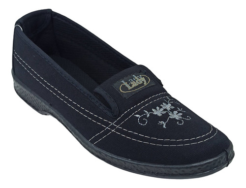 Zapatilla Pancha Lady Señora Lona Frescas Comodas Elastico