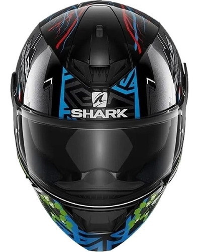 Imagem 3 de 4 de Capacete Shark D-skwal 2 Noxxys Kbg Preto/azul