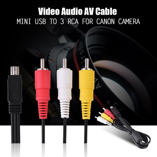 Video Audio Cable Av Mini Usb A 3 Para La Cámara Ixus 990