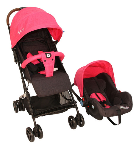 Coche Travel System Compacto Raggio Fucsia Bebeglo